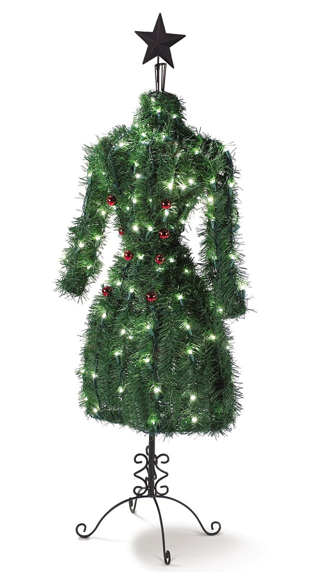 New-style Christmas tree<BR>'女裙'圣誕樹顯優雅(圖)