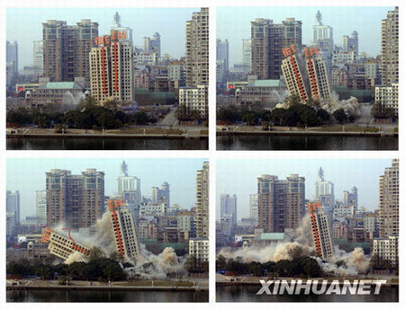 Failed complex demolition in Guangxi