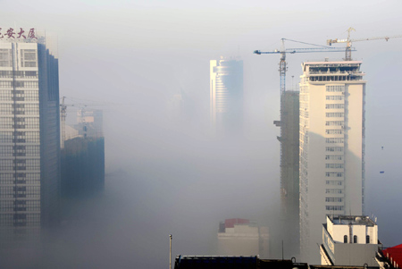 Fog envelopes 'Ice City'