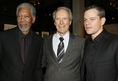 Damon and Eastwood at L.A. premiere of film