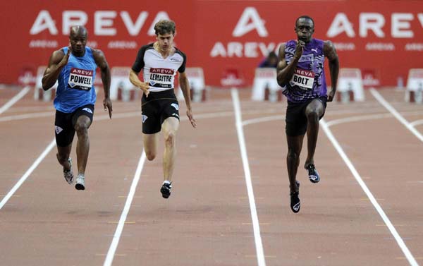 Bolt beat Powell to win 100m at Paris Diamond League