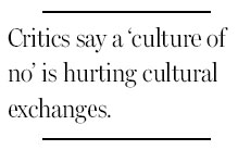 U.S. visa rules keep artists out