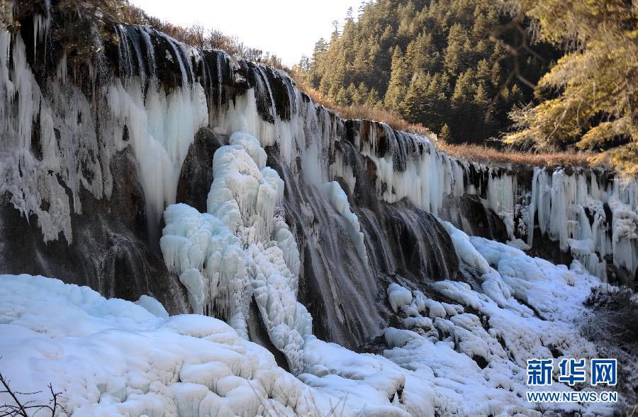 Beautiful winter scenery of Jiuzhaigou Valley