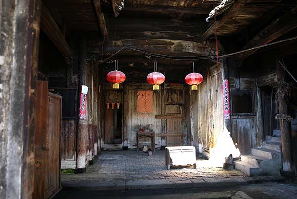 Returning home with father