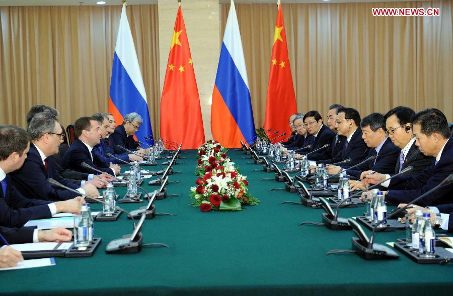 Chinese premier meets Russian PM in Astana, Kazakhstan