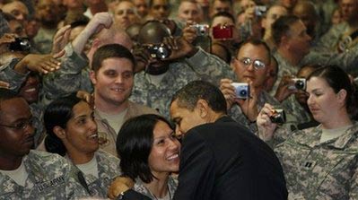 Obama in Baghdad, tells troops Iraq must take over