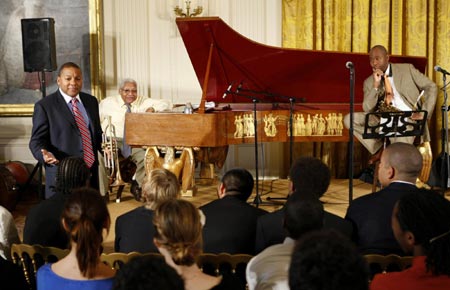 Michelle Obama hosts White House jazz studio event