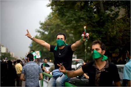 Hundreds of thousands stage somber rally in Iran