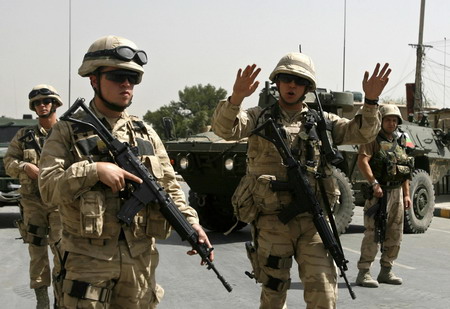 Suicide bombing hits a NATO military base in Kabul