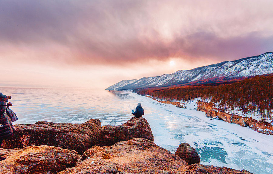 Stunning beauty of Lake Baikal in winter