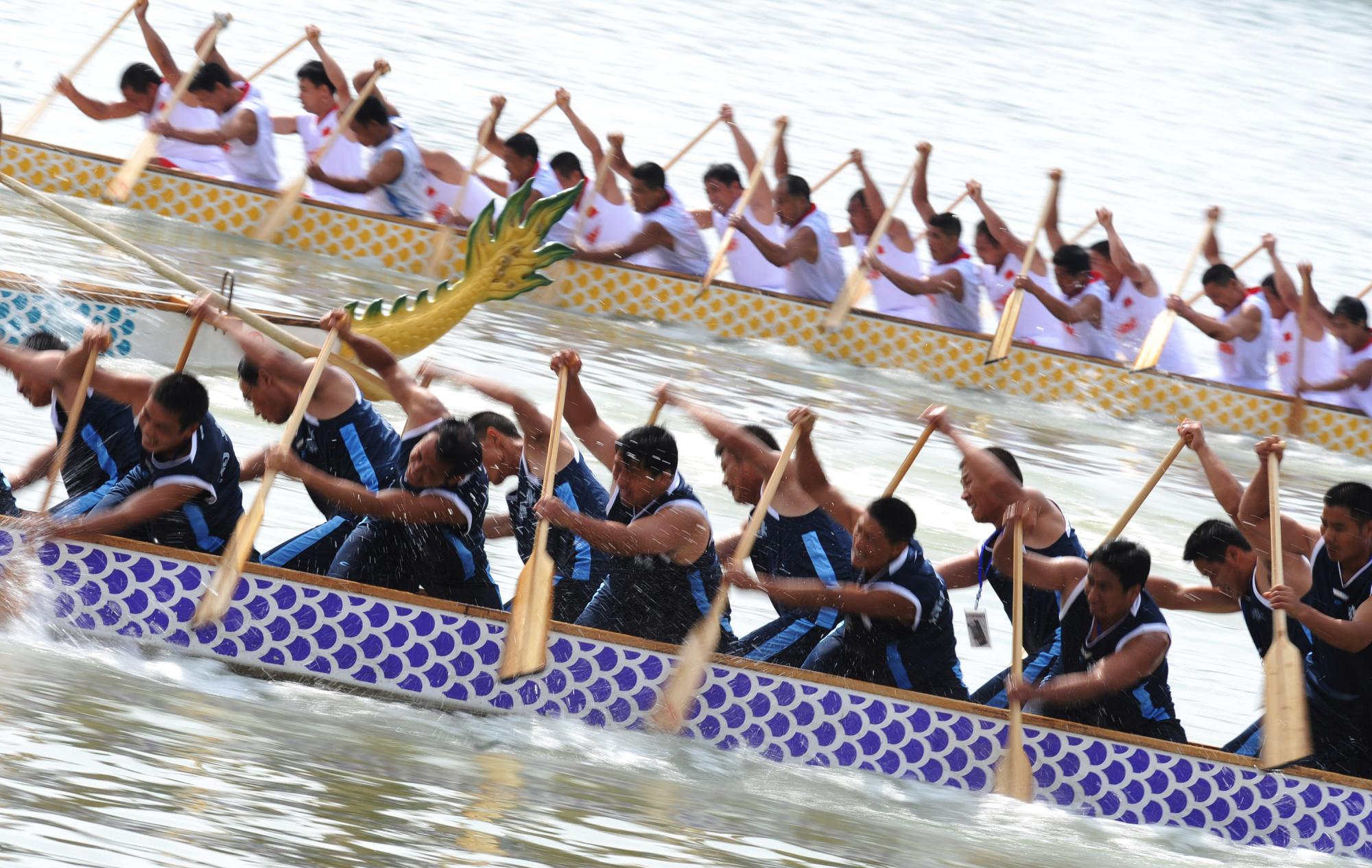 龍舟賽 搶鴨子助興“非遺節”