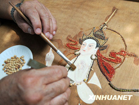 八旬翁五谷雜糧“繪”丹青[組圖]