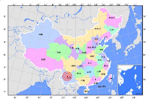 云南姚安地震造成126萬人受災1人死亡