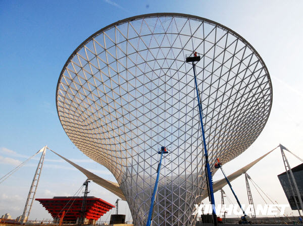 上海世博軸主體結構完工[組圖]