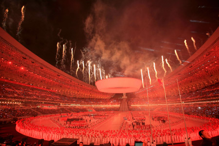 十一屆全運(yùn)會(huì)16日晚在濟(jì)南隆重開幕(組圖)